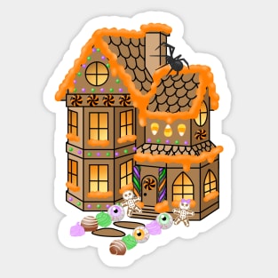 Halloween Gingerbread House Sticker